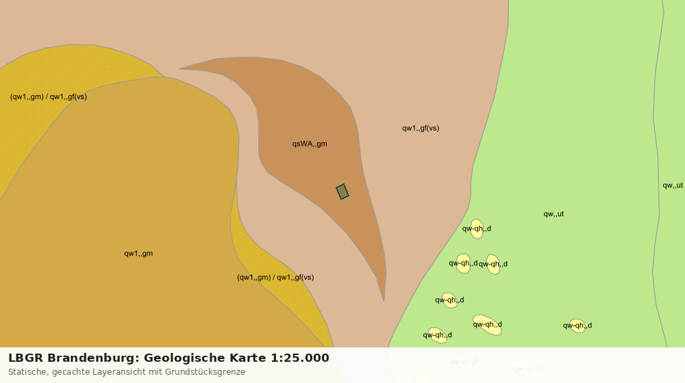 Statische Kartenansicht: LBGR Brandenburg: Geologische Karte 1:25.000