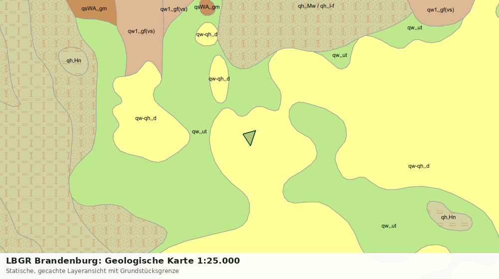 Statische Kartenansicht: LBGR Brandenburg: Geologische Karte 1:25.000