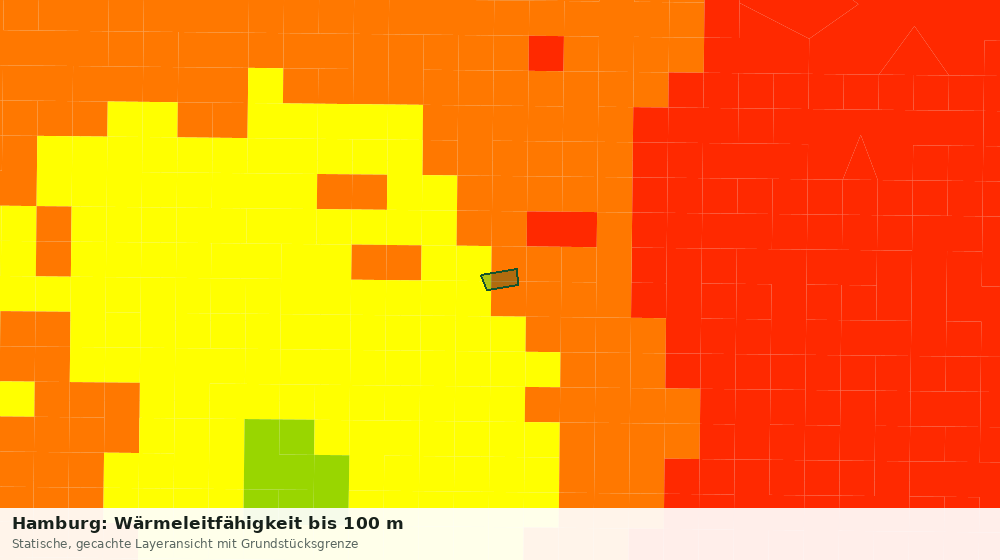 Statische Kartenansicht: Hamburg: Wärmeleitfähigkeit bis 100 m