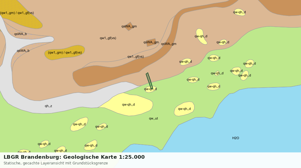 Statische Kartenansicht: LBGR Brandenburg: Geologische Karte 1:25.000