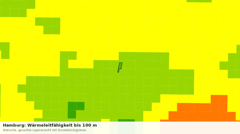 Statische Kartenansicht: Hamburg: Wärmeleitfähigkeit bis 100 m