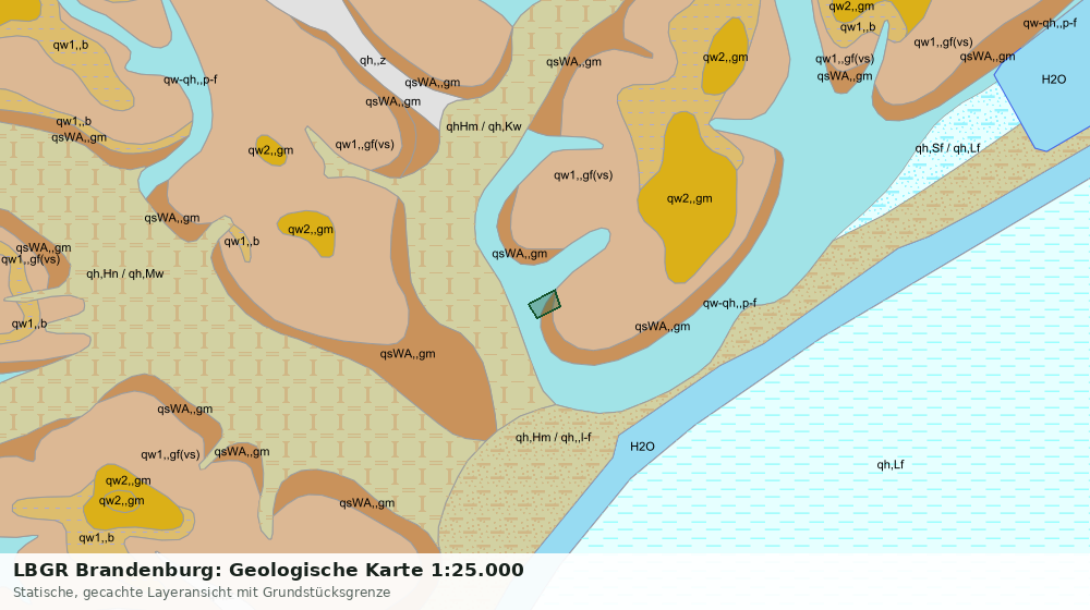 Statische Kartenansicht: LBGR Brandenburg: Geologische Karte 1:25.000