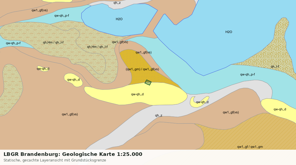 Statische Kartenansicht: LBGR Brandenburg: Geologische Karte 1:25.000