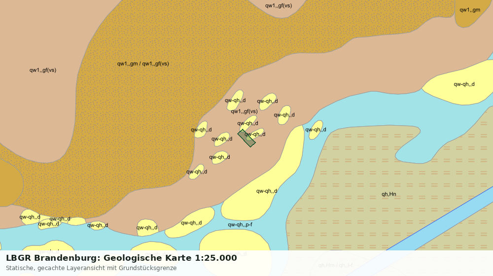 Statische Kartenansicht: LBGR Brandenburg: Geologische Karte 1:25.000