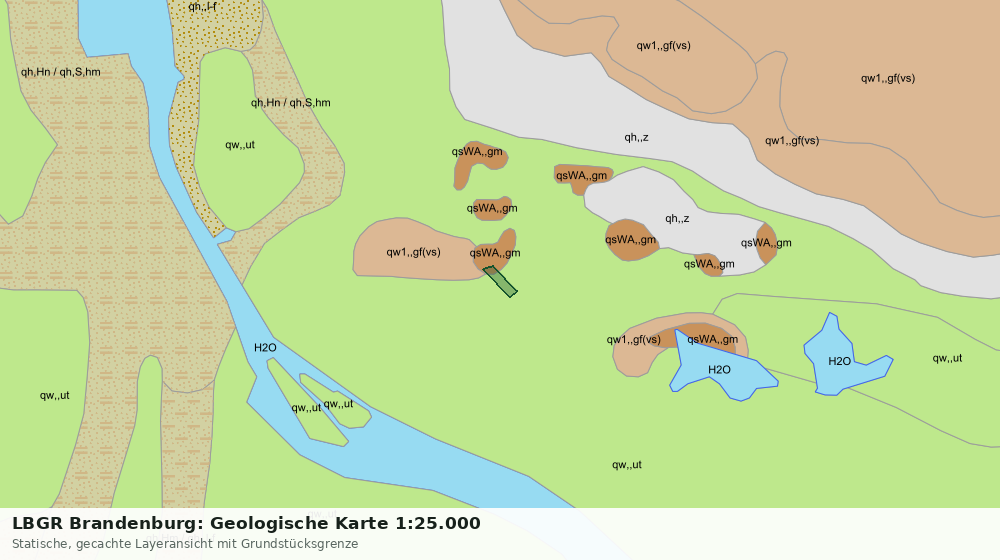 Statische Kartenansicht: LBGR Brandenburg: Geologische Karte 1:25.000