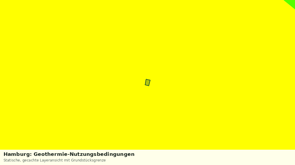 Statische Kartenansicht: Hamburg: Geothermie-Nutzungsbedingungen