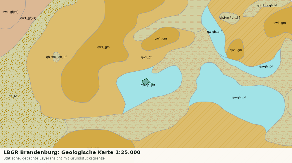 Statische Kartenansicht: LBGR Brandenburg: Geologische Karte 1:25.000