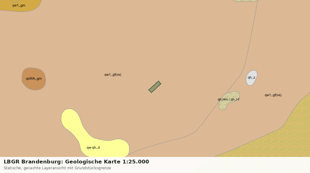 Statische Kartenansicht: LBGR Brandenburg: Geologische Karte 1:25.000