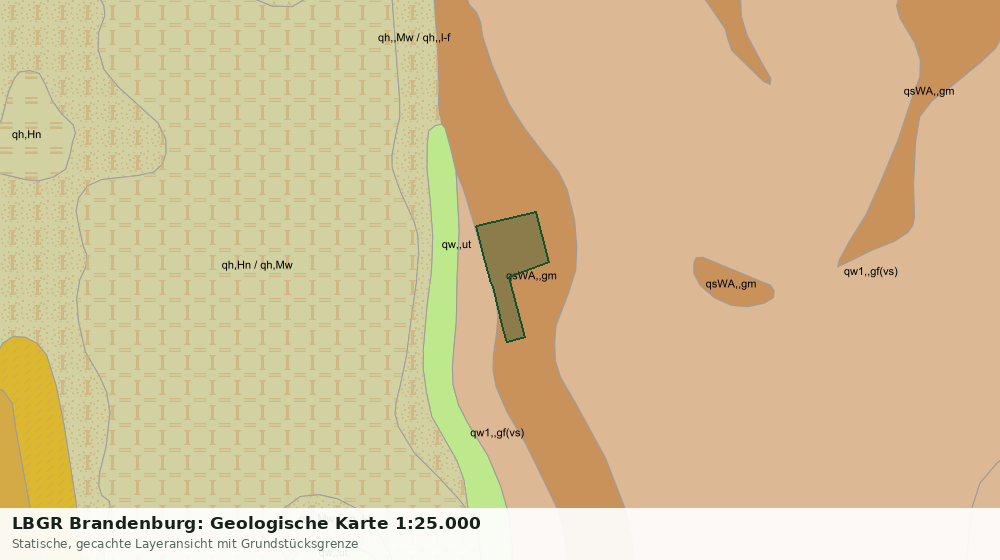 Statische Kartenansicht: LBGR Brandenburg: Geologische Karte 1:25.000