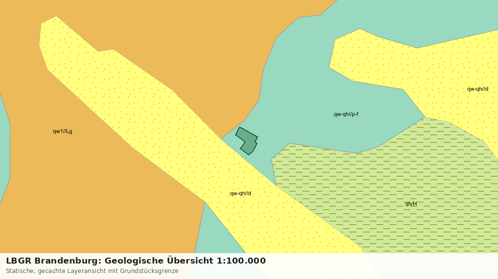 Statische Kartenansicht: LBGR Brandenburg: Geologische Übersicht 1:100.000
