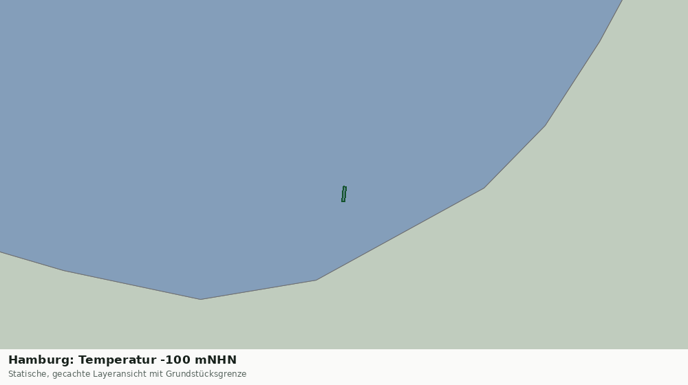 Statische Kartenansicht: Hamburg: Temperatur -100 mNHN