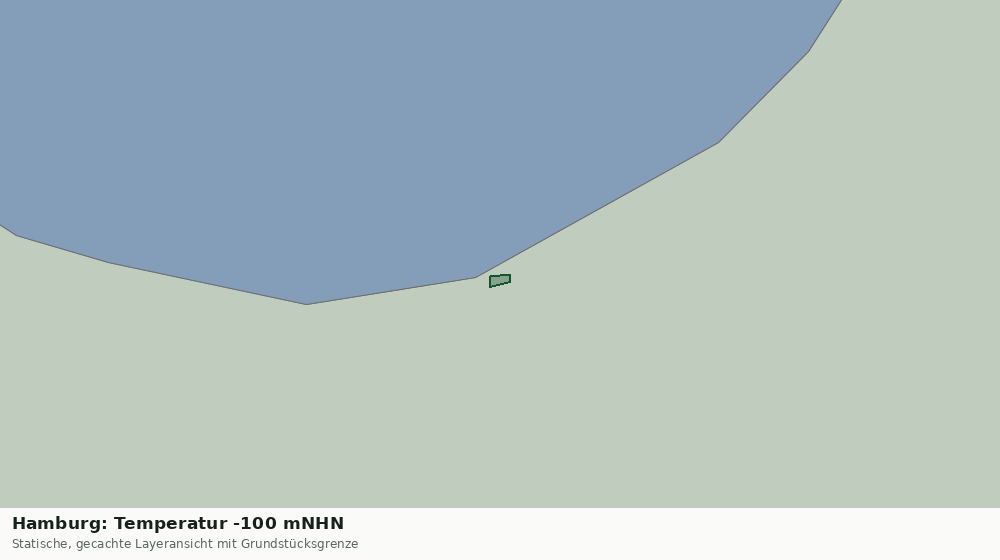 Statische Kartenansicht: Hamburg: Temperatur -100 mNHN