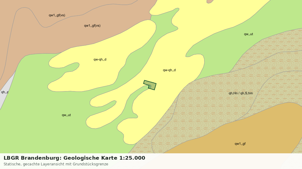 Statische Kartenansicht: LBGR Brandenburg: Geologische Karte 1:25.000