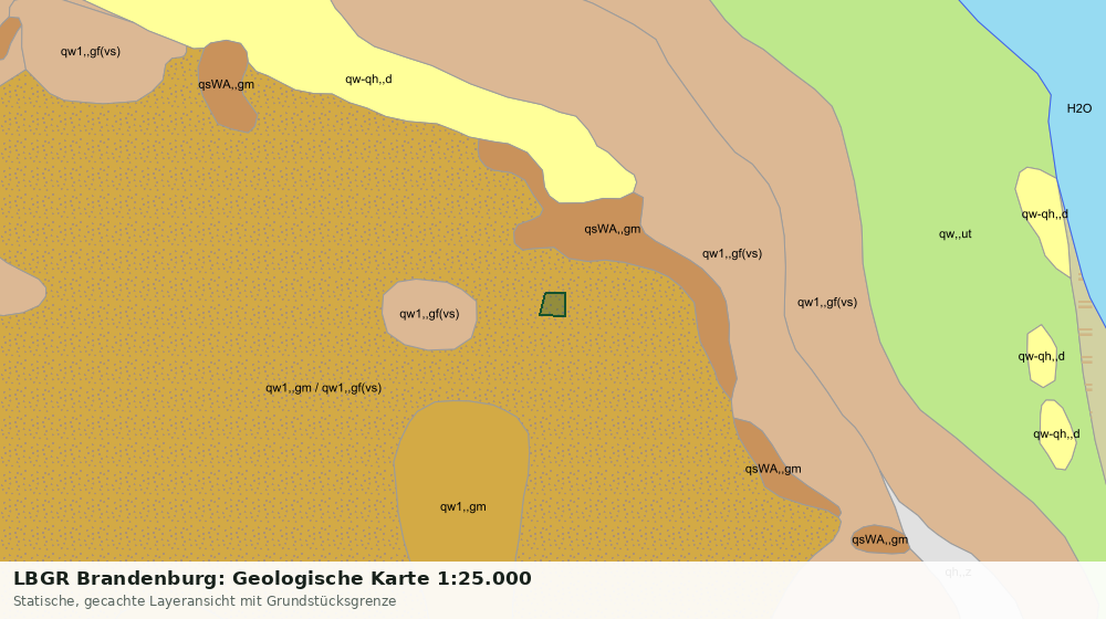 Statische Kartenansicht: LBGR Brandenburg: Geologische Karte 1:25.000