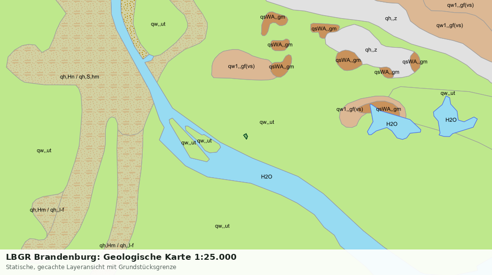 Statische Kartenansicht: LBGR Brandenburg: Geologische Karte 1:25.000