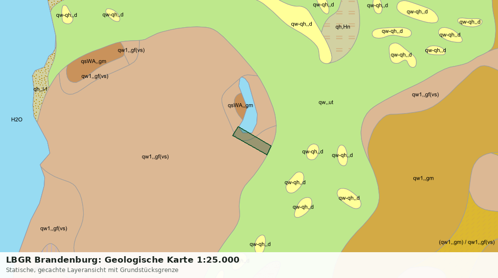 Statische Kartenansicht: LBGR Brandenburg: Geologische Karte 1:25.000