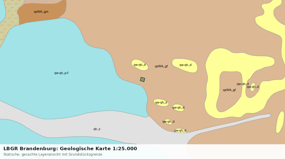 Statische Kartenansicht: LBGR Brandenburg: Geologische Karte 1:25.000