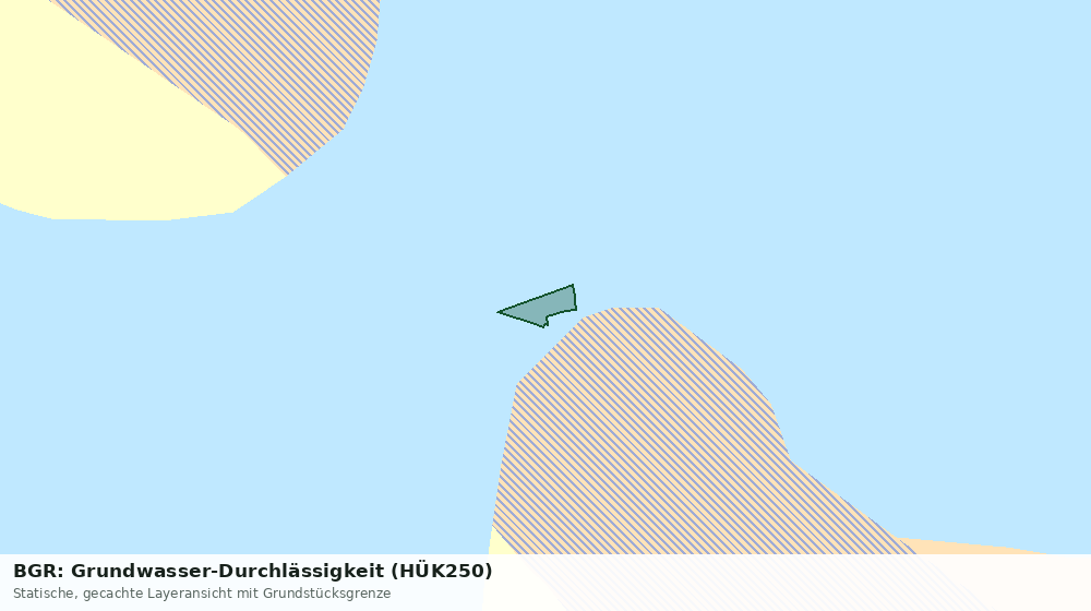 Statische Kartenansicht: BGR: Grundwasser-Durchlässigkeit (HÜK250)