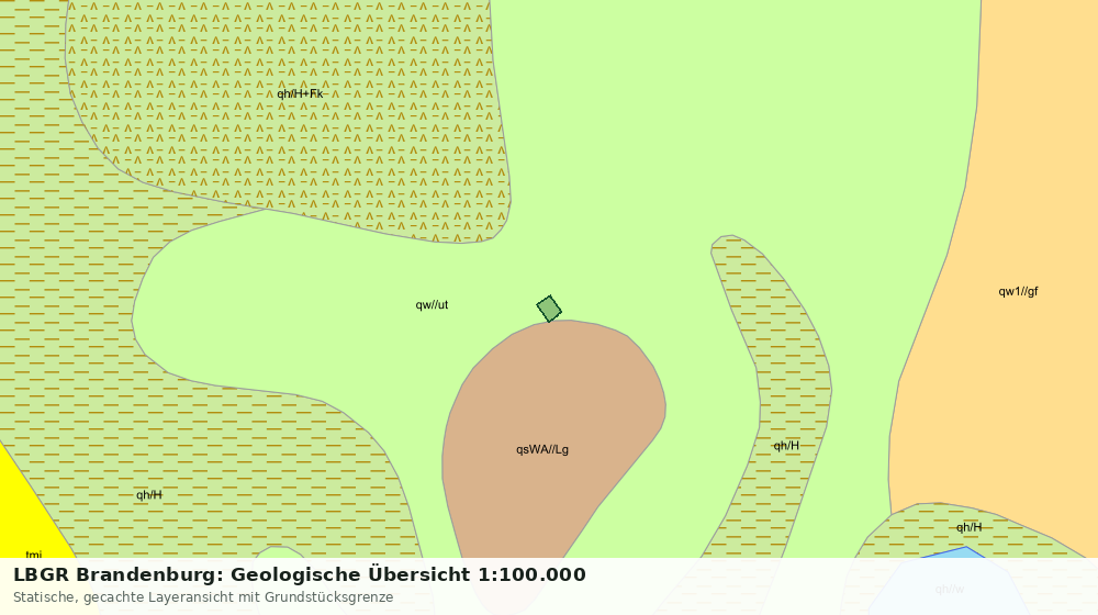 Statische Kartenansicht: LBGR Brandenburg: Geologische Übersicht 1:100.000