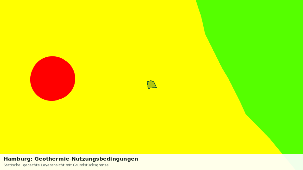 Statische Kartenansicht: Hamburg: Geothermie-Nutzungsbedingungen