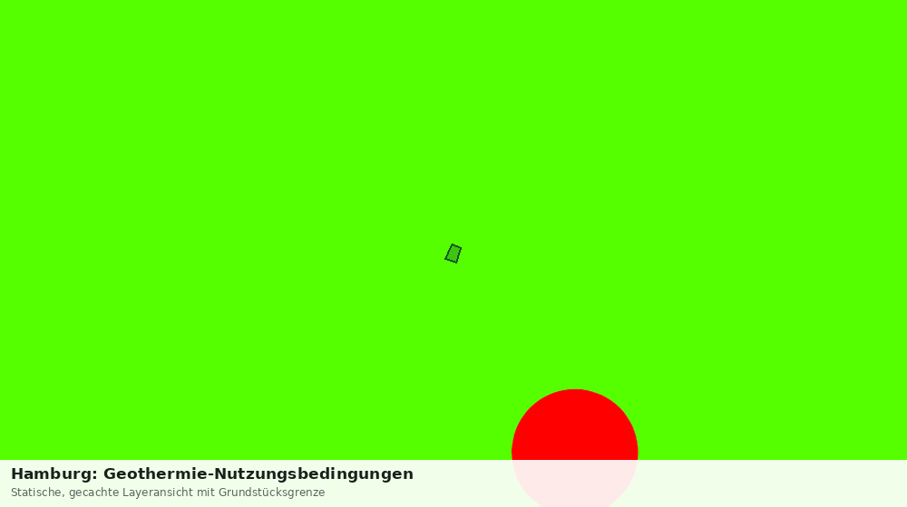 Statische Kartenansicht: Hamburg: Geothermie-Nutzungsbedingungen