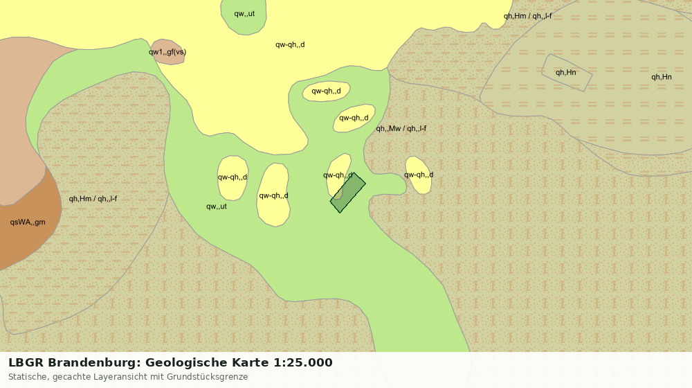 Statische Kartenansicht: LBGR Brandenburg: Geologische Karte 1:25.000