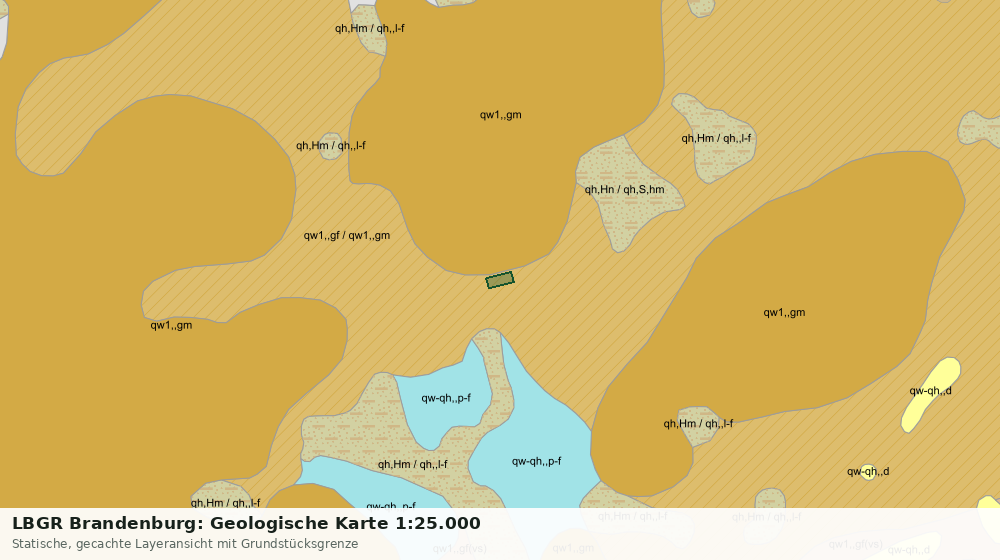 Statische Kartenansicht: LBGR Brandenburg: Geologische Karte 1:25.000