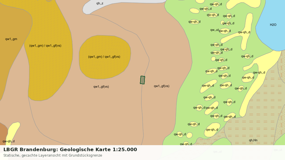Statische Kartenansicht: LBGR Brandenburg: Geologische Karte 1:25.000