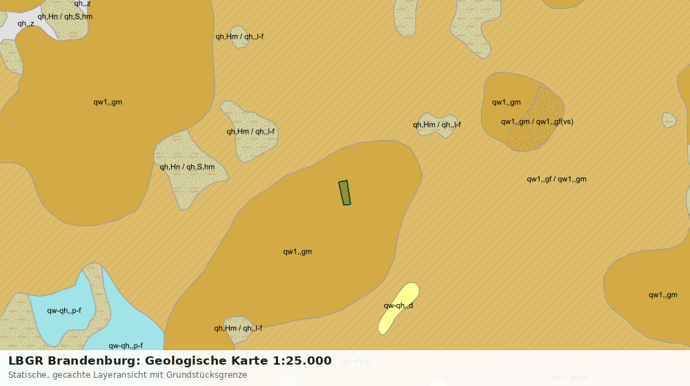 Statische Kartenansicht: LBGR Brandenburg: Geologische Karte 1:25.000