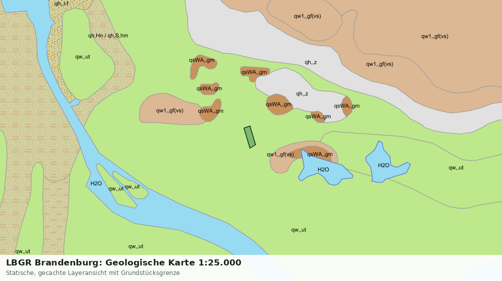Statische Kartenansicht: LBGR Brandenburg: Geologische Karte 1:25.000
