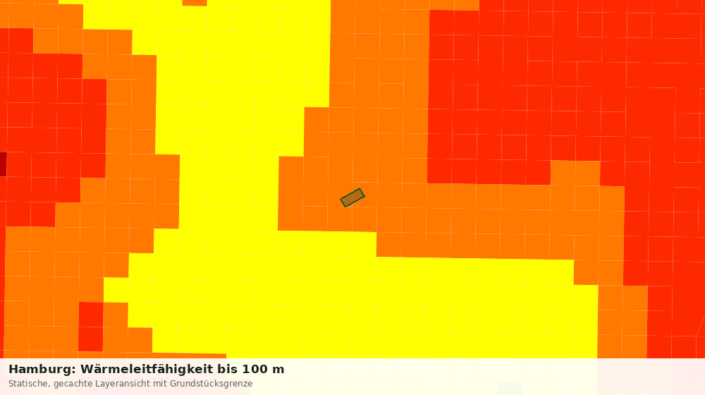 Statische Kartenansicht: Hamburg: Wärmeleitfähigkeit bis 100 m