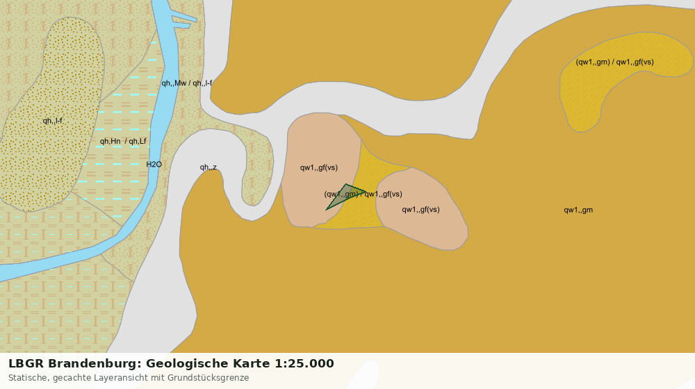 Statische Kartenansicht: LBGR Brandenburg: Geologische Karte 1:25.000