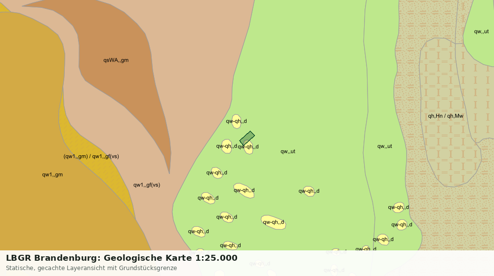 Statische Kartenansicht: LBGR Brandenburg: Geologische Karte 1:25.000