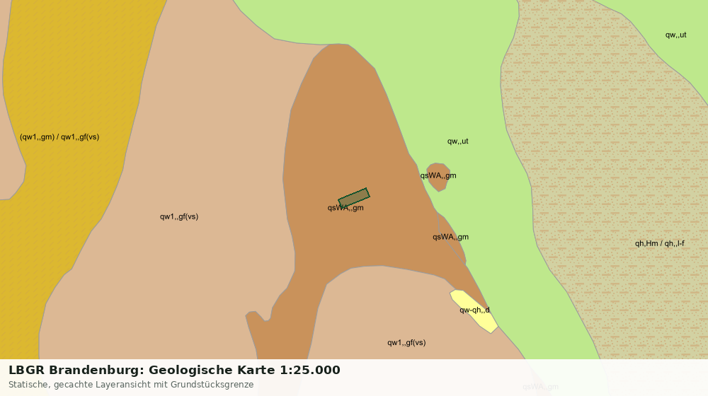 Statische Kartenansicht: LBGR Brandenburg: Geologische Karte 1:25.000