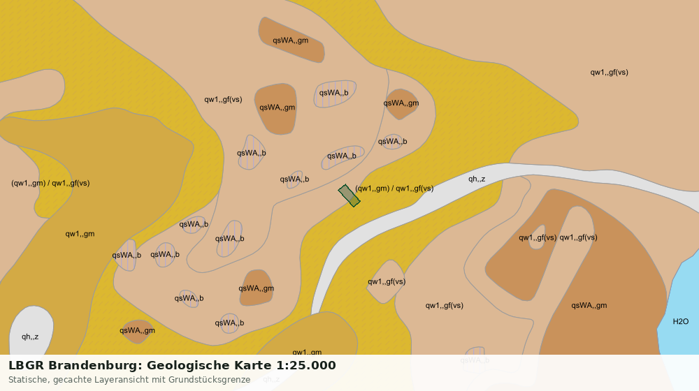 Statische Kartenansicht: LBGR Brandenburg: Geologische Karte 1:25.000