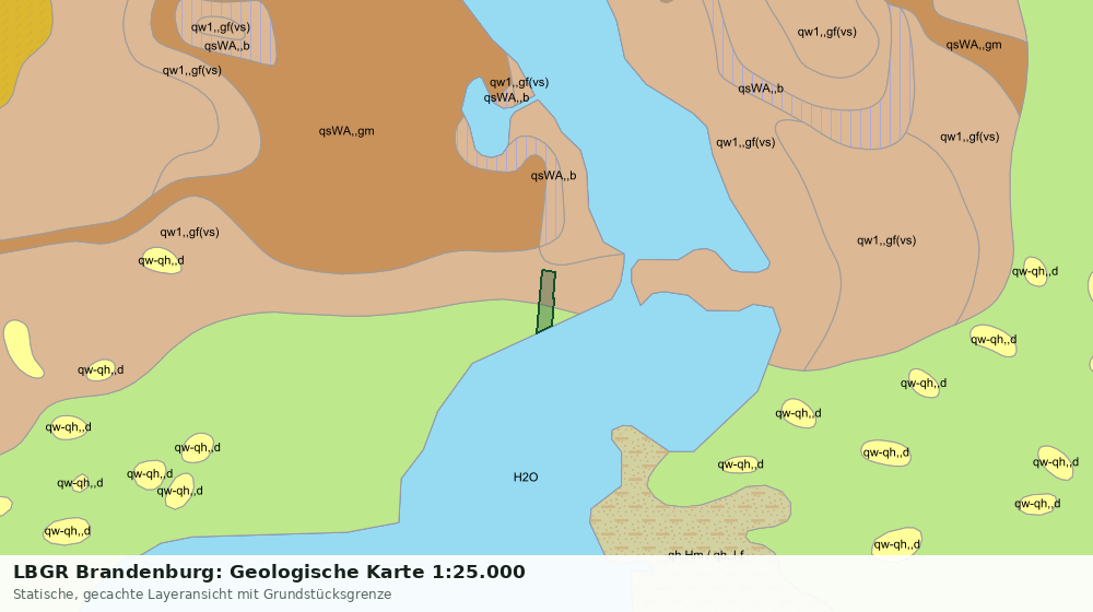 Statische Kartenansicht: LBGR Brandenburg: Geologische Karte 1:25.000