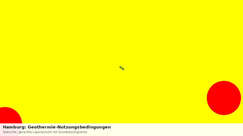 Statische Kartenansicht: Hamburg: Geothermie-Nutzungsbedingungen
