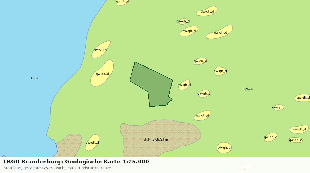 Statische Kartenansicht: LBGR Brandenburg: Geologische Karte 1:25.000