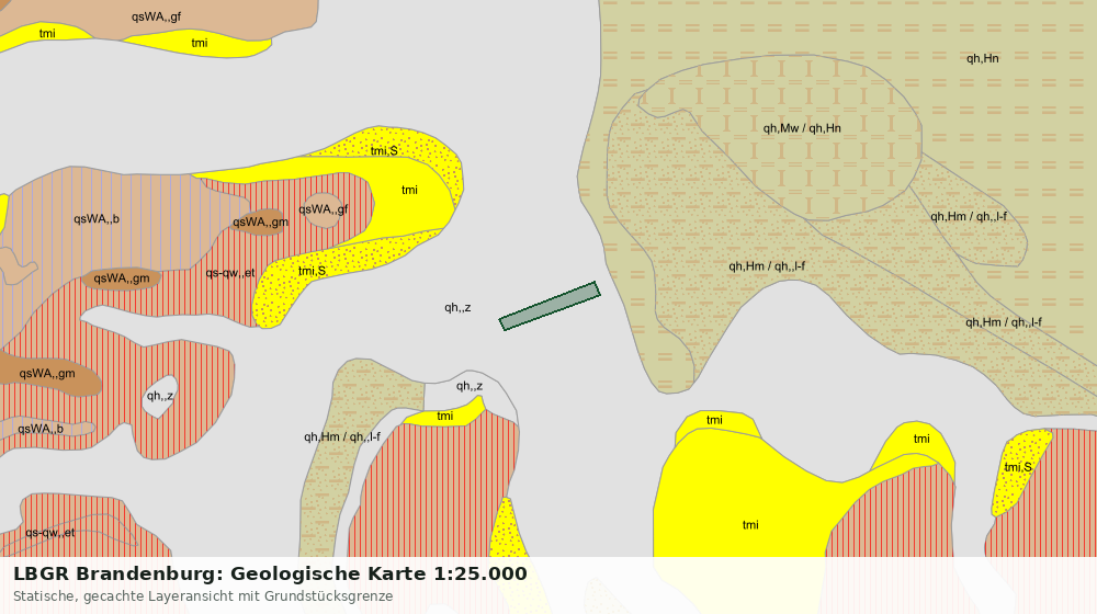 Statische Kartenansicht: LBGR Brandenburg: Geologische Karte 1:25.000