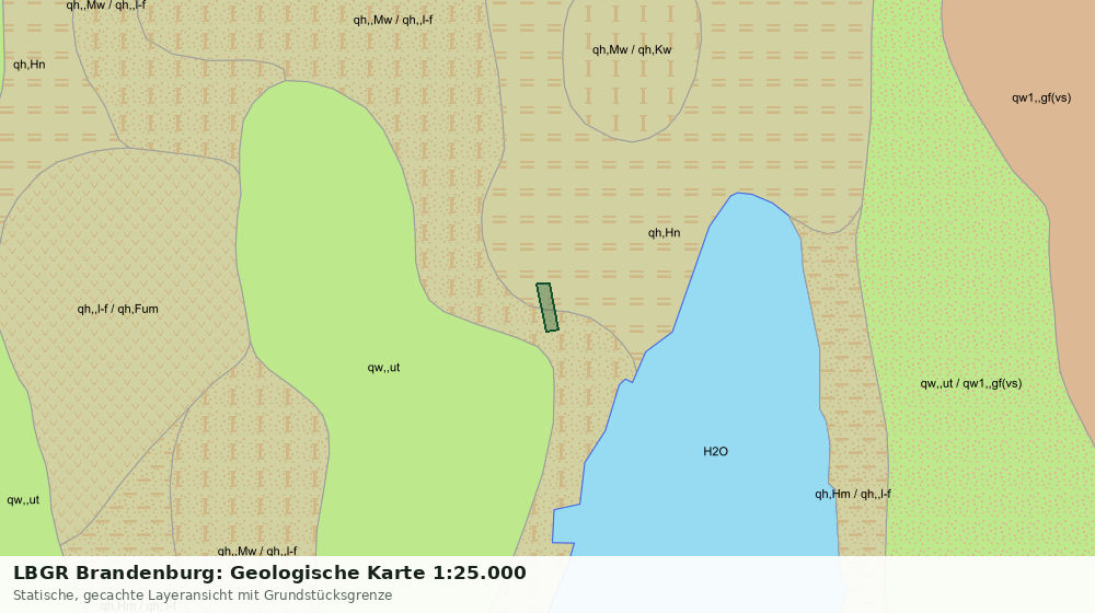 Statische Kartenansicht: LBGR Brandenburg: Geologische Karte 1:25.000