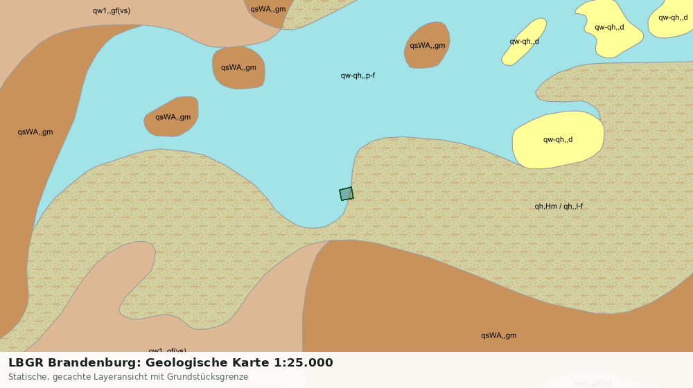 Statische Kartenansicht: LBGR Brandenburg: Geologische Karte 1:25.000