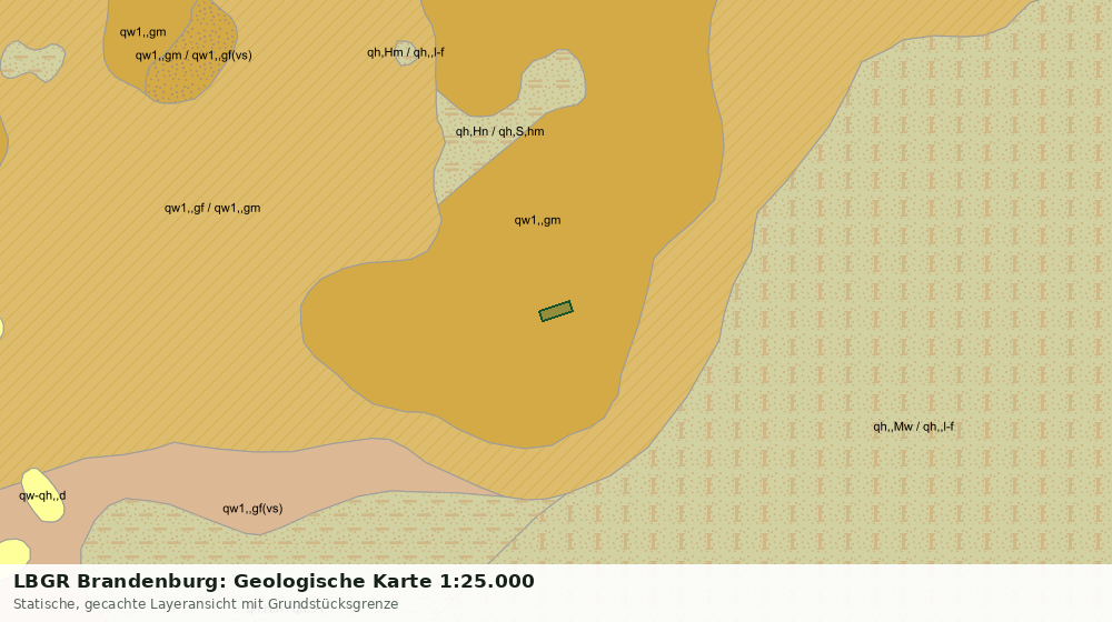 Statische Kartenansicht: LBGR Brandenburg: Geologische Karte 1:25.000