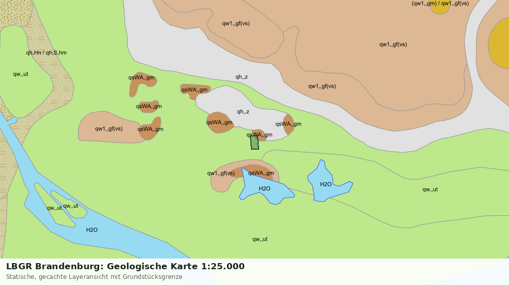 Statische Kartenansicht: LBGR Brandenburg: Geologische Karte 1:25.000