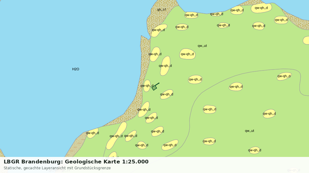 Statische Kartenansicht: LBGR Brandenburg: Geologische Karte 1:25.000
