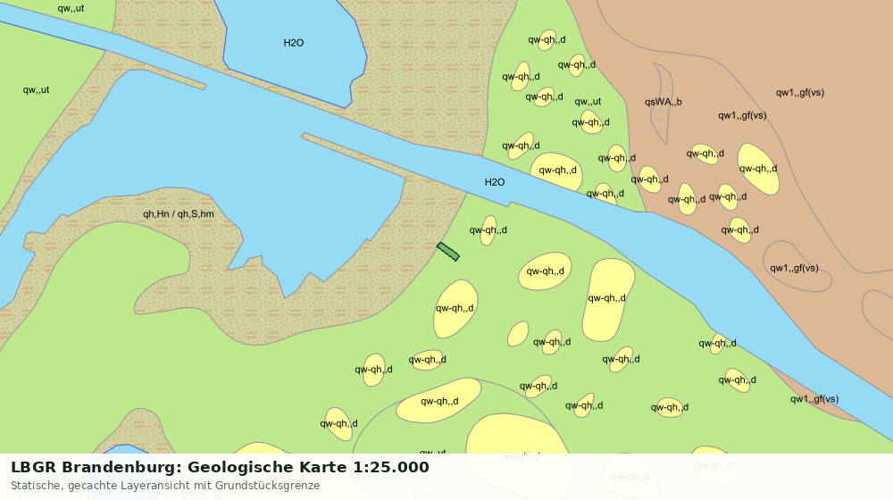 Statische Kartenansicht: LBGR Brandenburg: Geologische Karte 1:25.000