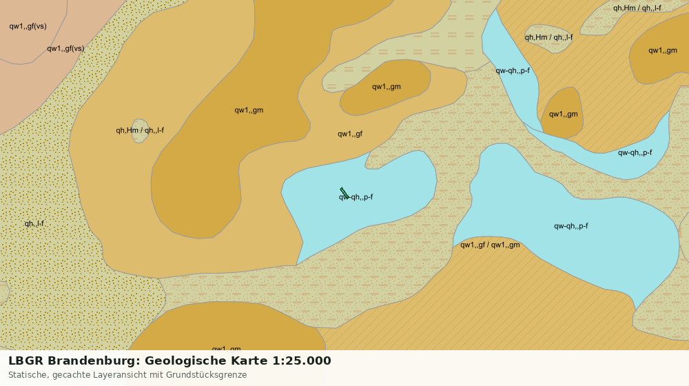 Statische Kartenansicht: LBGR Brandenburg: Geologische Karte 1:25.000
