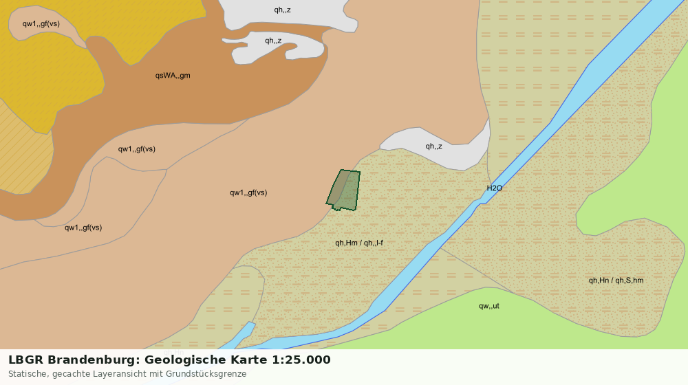 Statische Kartenansicht: LBGR Brandenburg: Geologische Karte 1:25.000