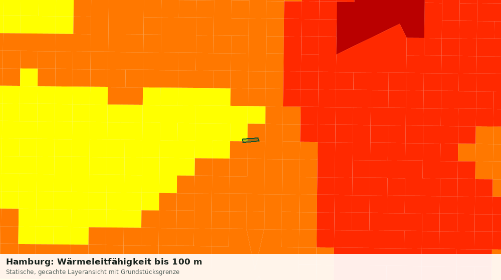 Statische Kartenansicht: Hamburg: Wärmeleitfähigkeit bis 100 m
