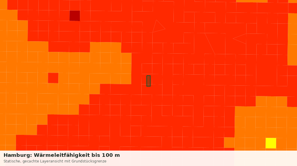 Statische Kartenansicht: Hamburg: Wärmeleitfähigkeit bis 100 m
