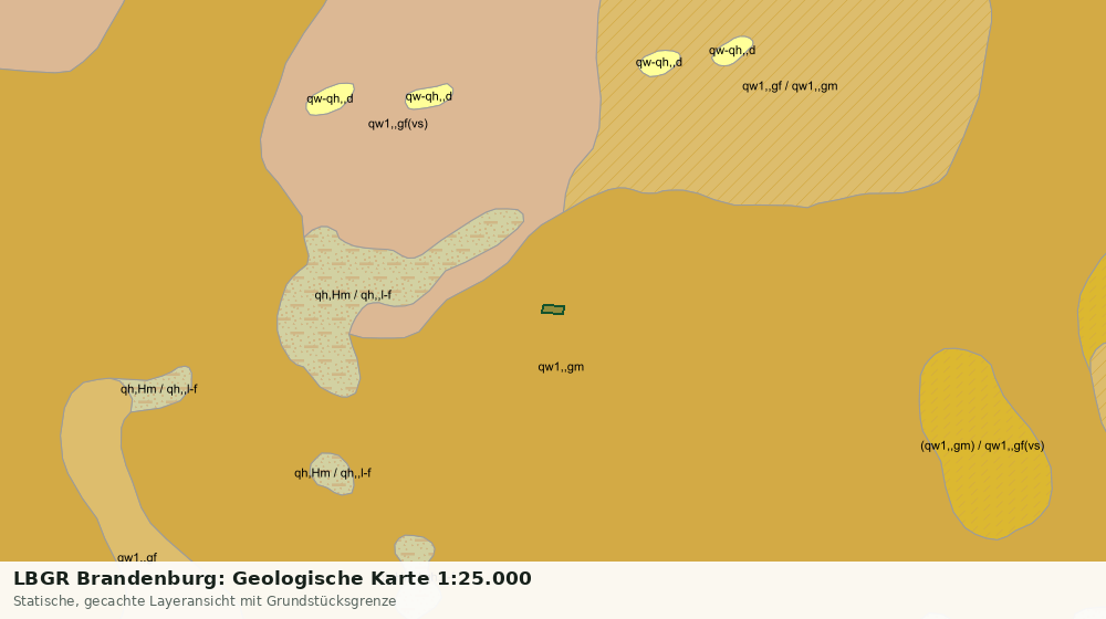 Statische Kartenansicht: LBGR Brandenburg: Geologische Karte 1:25.000